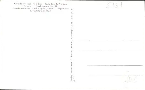 Ak Schmidt Nideggen in der Eifel, Gaststätte und Pension, Landschaft, Straßenpartie