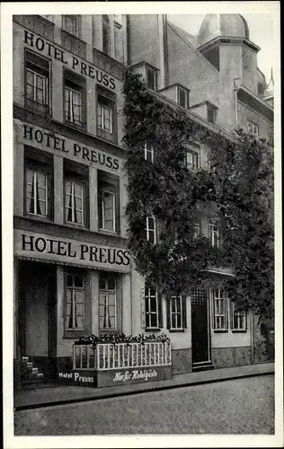 Ak Koblenz in Rheinland Pfalz, Hotel Preuss, Rheinzollstraße 12