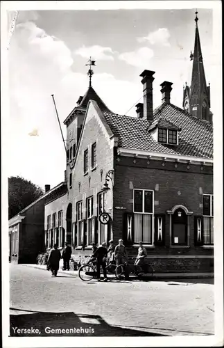 Ak Ierseke Yerseke Reimerswaal Zeeland, Gemeentehuis