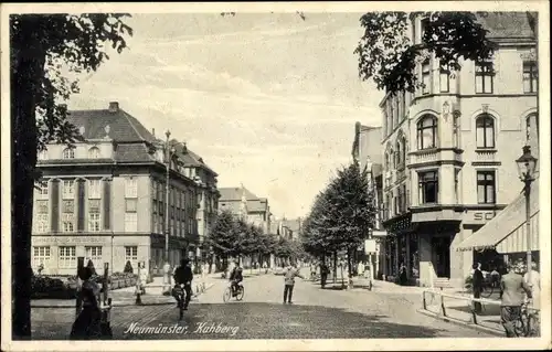 Ak Neumünster in Holstein, Kuhberg, Geschäftsstraße