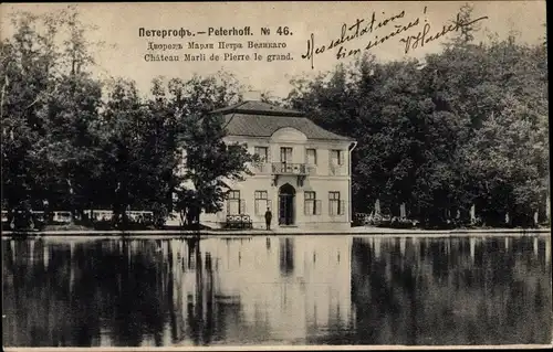 Ak Peterhof Russland, Chateau Marli de Pierre le grand