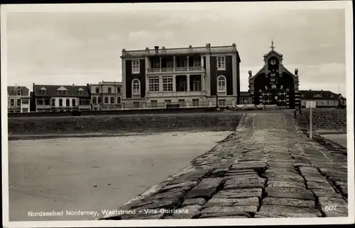 Ak Norderney in Ostfriesland, Villa Quisisana, Weststrand