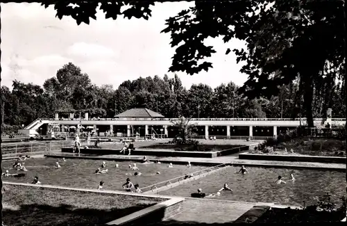 Ak Werne an der Lippe Westfalen, Warmquellenbad, Sole, Freibad