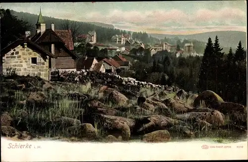 Ak Schierke Wernigerode am Harz, Ortsansicht 