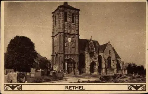 Ak Rethel Ardennes, Stadtpfarrkirche, Eglise Saint-Nicolas de Rethel
