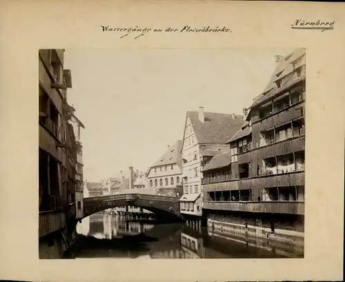 Foto Nürnberg, Wassergänge an der Fleischbrücke