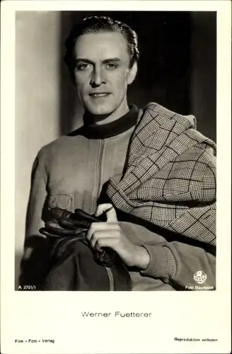 Ak Schauspieler Werner Fuetterer, Terra Film A 3701 1, Leichtes Blut, Portrait