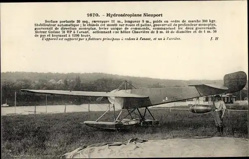 Ak Hydroaeroplane Nieuport, Wasserflugzeug
