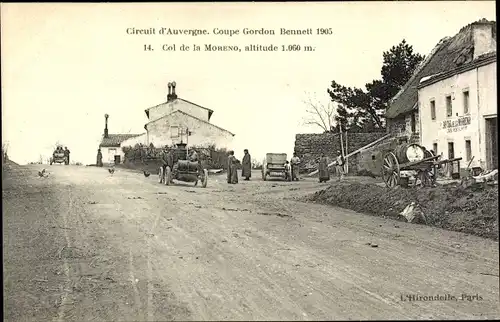 Ak Circuit d'Auvergne, Coupe Gordon Bennett 1906, Col de la Moreno