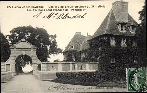 Ak Le Breuil en Auge Calvados, Le Chateau