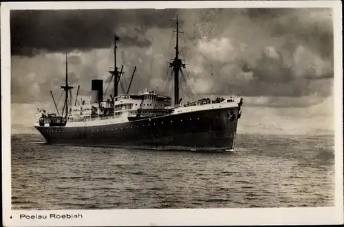 Ak Frachtschiff Poelau Roebiah, Stoomvaart Maatschappij Nederland