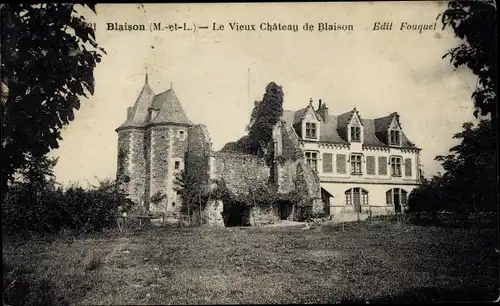 Ak Saint Mathurin Maine et Loire, Le Vieux Chateau de Blaison