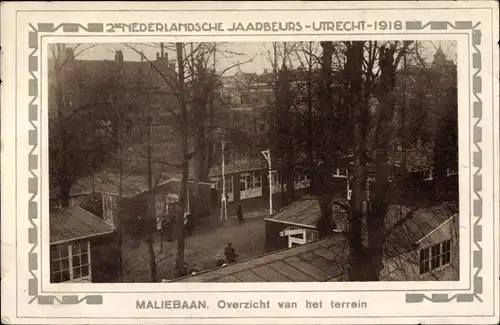 Ak Utrecht Niederlande, Maliebaan, Overzicht op het terrein, Jaarbeurs 1918