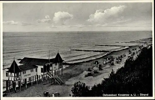 Ak Ostseebad Koserow auf Usedom, Strandpartie