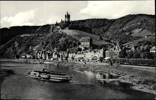 Ak Cochem an der Mosel, Reichsburg, Ort, Salondampfer