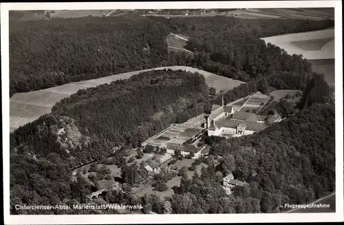 Ak Streithausen im Westerwald, Abtei Marienstatt, Fliegeraufnahme