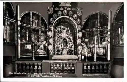 Ak Altötting Oberbayern, Heil. Kapelle, Gnadenaltar, Wundertätiges Gnadenbild
