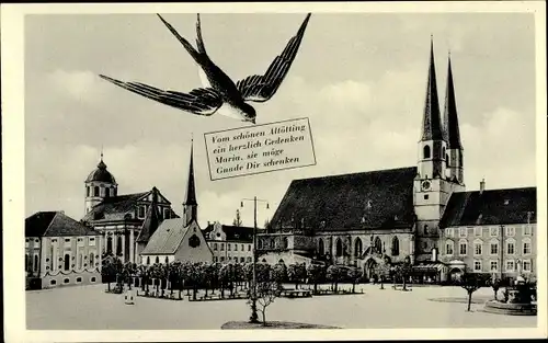 Ak Altötting in Oberbayern, Kapellplatz, Schwalbe