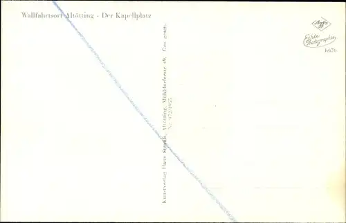 Ak Altötting in Oberbayern, Kapellplatz, Schwalbe