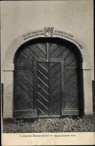 Ak Neuendorf Koblenz am Rhein, Historisches Tor