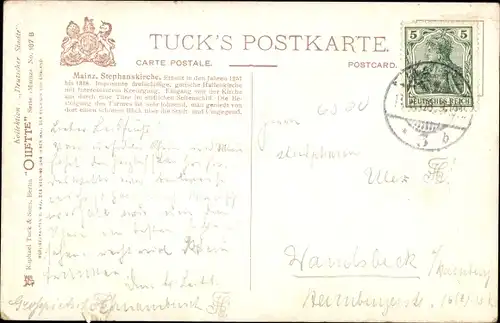 Künstler Ak Flower, Charles, Mainz in Rheinland Pfalz, Partie an der Stephanskirche