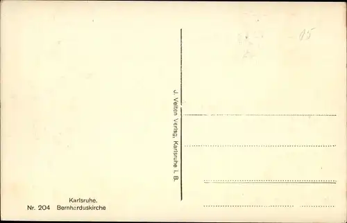 Ak Karlsruhe in Baden, Bernharduskirche