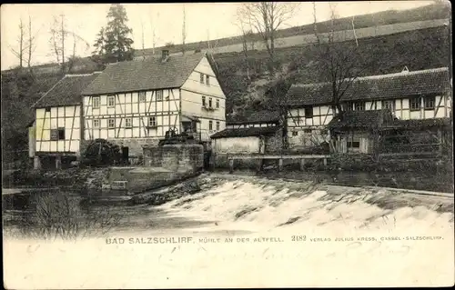 Ak Bad Salzschlirf in Hessen, Mühle an der Altfell