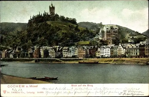 Ak Cochem an der Mosel, Blick auf die Burg