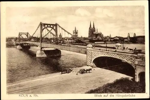 Ak Köln am Rhein, Hängebrücke