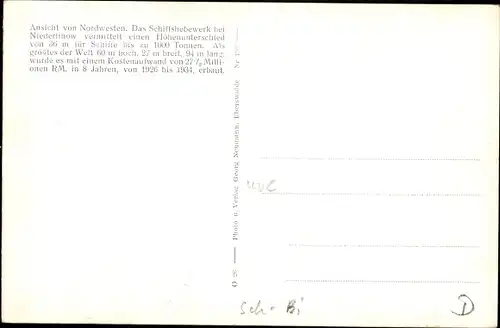 Ak Niederfinow im Barnim, Schiffshebewerk