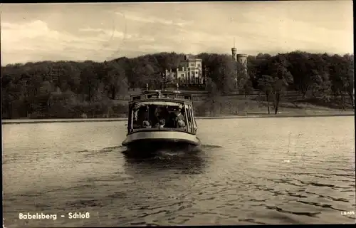 Ak Babelsberg Potsdam in Brandenburg, Schloss, Fähre