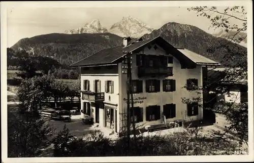 Ak Berchtesgaden in Oberbayern, Gasthaus zur schönen Aussicht