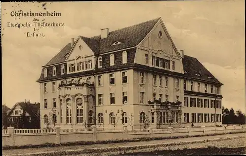 Ak Erfurt in Thüringen, Christianenheim des Eisenbahn-Töchterhorts