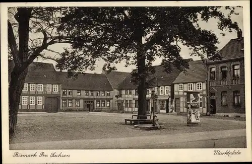 Ak Bismark in der Altmark, Marktplatz