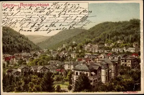 Litho Friedrichroda im Thüringer Wald, Gesamtansicht