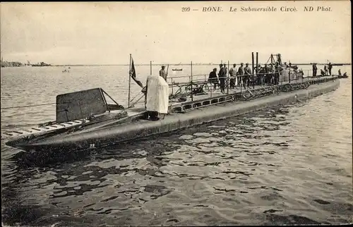 Ak Französisches Kriegsschiff, U-Boot, Le Submersible Circe