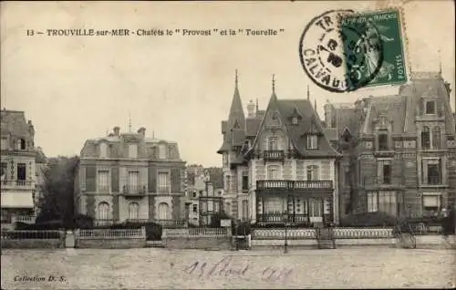 Ak Trouville sur Mer Calvados, Chalets le Provost et la Tourelle