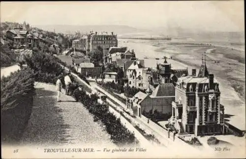 Ak Trouville sur Mer Calvados, Vue generale des Villas