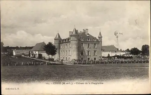 Ak Cossé Maine et Loire, Château de la Frappinière, Windrad