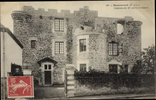 Ak Montrevault Maine et Loire, Château du XIème siècle