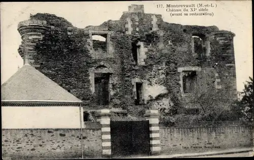 Ak Montrevault Maine et Loire, Château du XIème siècle