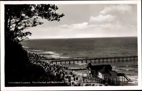 Ak Ostseebad Koserow Usedom, Familienbad mit Badestrand