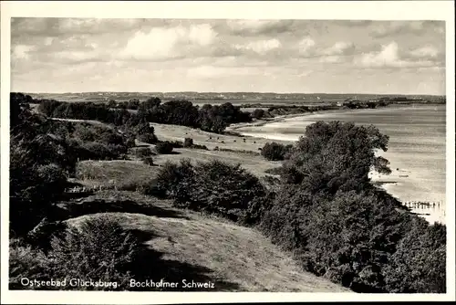 Ak Glücksburg an der Ostsee, Bockholmer Schweiz, Küstenpanorama