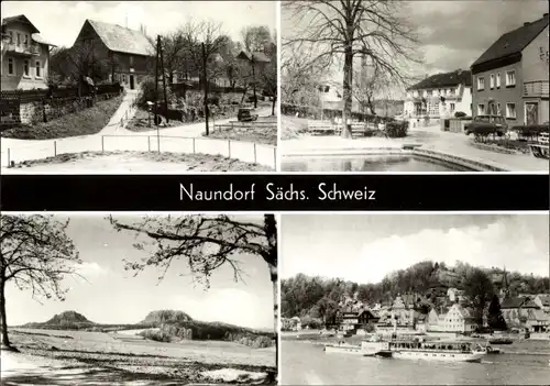 Ak Naundorf Struppen Sachsen, Ortspartien, Elbdampfer