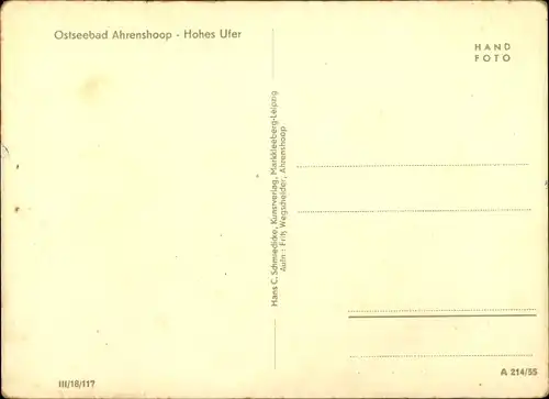 Ak Ostseebad Ahrenshoop Fischland, Hohes Ufer