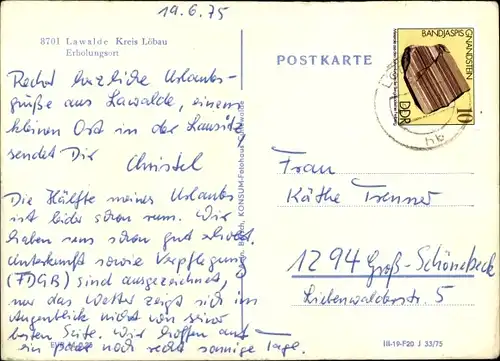 Ak Lawalde in der Lausitz, Straßenpartie, Häuser