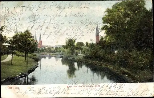 Ak Hansestadt Lübeck, Blick von der Hüxtertor Allee