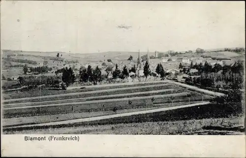 Ak Blamont Meurthe et Moselle, Landschaft, Kirchtürme