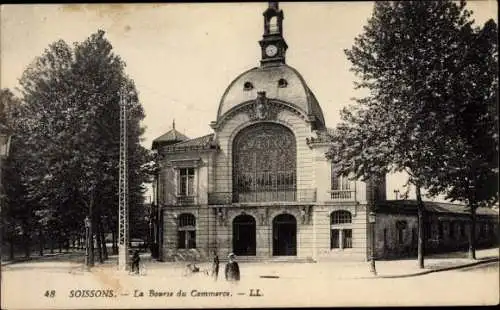 Ak Soissons Aisne, la Bourse du Commerce