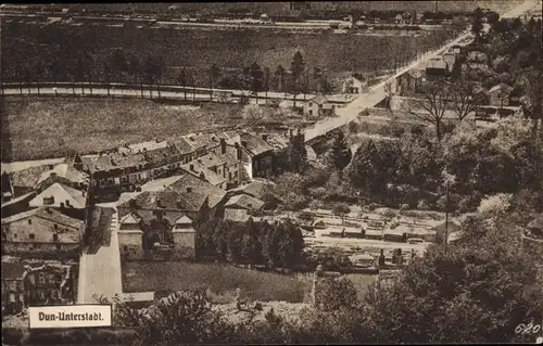 Ak Dun sur Meuse, Unterstadt, Teilansicht